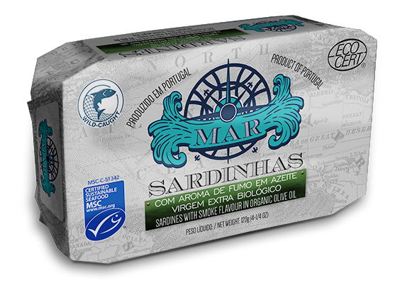 Sardines in Organic Extra Virgin Olive Oil with Smoke Aroma