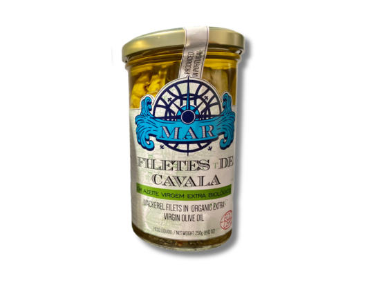 Mackerel Fillets in Organic Extra Virgin Olive Oil 250g