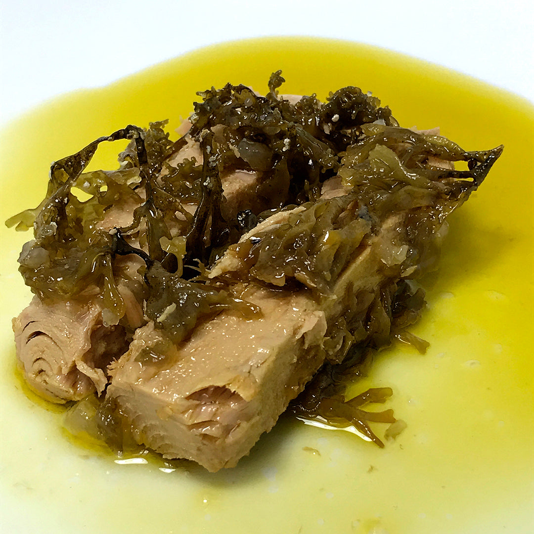 Tuna Fillets from the Azores in Organic Extra Virgin Olive Oil with Mastocarpus Algae